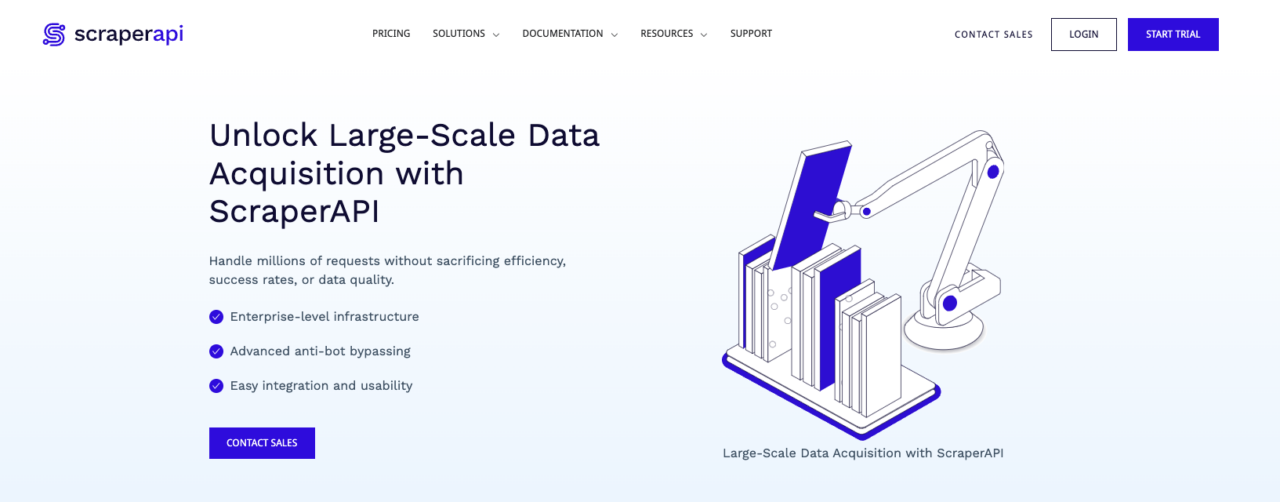 ScraperAPI's Large-Scale Data Acquisition